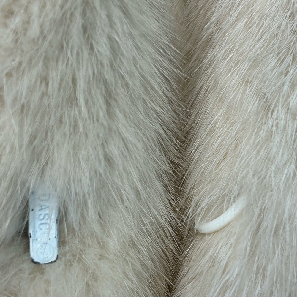 Cream mink long fur coat vintage - Picture 8 of 11